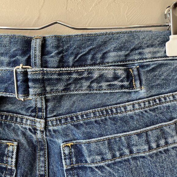 Everlane utility Jeans carpenter Stamp Art Wear Cinch Back Cheeky Adjustable 25 - Picture 11 of 13